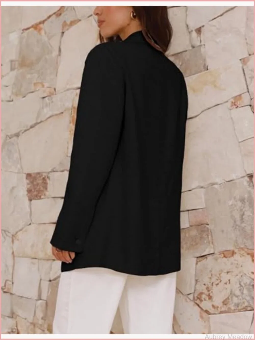 Long Sleeve Linen Blazer Casual Lightweight Jacket